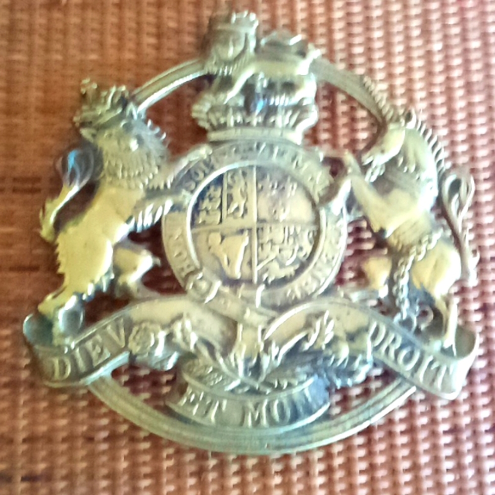 King Arms solid brass trivet. VA Metal Crafters